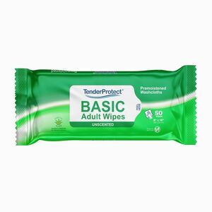 TENDERProtect 500 count Basic Adult Wipes Large 8” x 10” Super Soft Wash Cloths